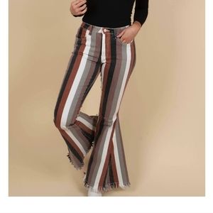 Striped Flare Pants